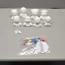 Reallnaive 8 Pack Farm Animal Ceramics to Paint Ready to Your Own Gnome Statues 3.94" Farm Theme Paintable Figurines DIY Unpainted Animal Plaster Crafts Kit with Brush Palette Paint