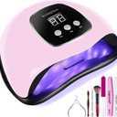 UV Light for Nails, BIGBEAR 48W LED Nail Light for Gel Polish, Fast Nail Dryer with Automatic Sensor, 3 Timer Setting, Small and Portable, UV LED Nail Lamp for Fingernail and Toenail (With Kit (Pink))
