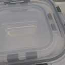 HOMBERKING 24pc Borosilicate Glass Food Storage Containers with Lids, Glass Meal Prep Containers with Leak Proof Snap Lock, Airtight Bento Lunch Boxes, Kitchen Storage (12 lids & 12 Containers) (Grey)