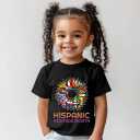 Hispanic Heritage Month Shirt Kids National Hispanic Heritage Month T-Shirt for Toddler Boys & Girls, 2T-8T (Flower)