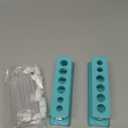 2 Sets Test Tubes with Rack Clear Plastic Test with Caps and 6 Holes Holder Rack Nurse Party Decorations Shot Tubes for Scientific Experiments Party Favors Candy(Blue,Removable)