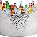 Stainless Steel Beverage Tubs Large Ice Bucket Drink Buckets for Parties Weddings 12L