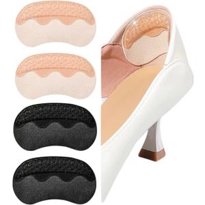 Heel Grips Liner Cushions Inserts for Loose Shoes - 2 Pairs Heel Pads Snugs for Shoe Too Big Men Women Heel Blister Protectors Filler Improved Shoe Fit and Comfort Stop Heel Slip and Blister