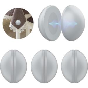 Shower Curtain Weights, Magnetic Silicone Wrapped Heavy Duty Premium Shower Curtain Liner Clips Added Weight - 4 Pack(Gray) (Grey)