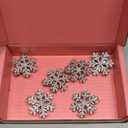 Sparkly Rhinestone Snowflake Hair Clip Hair Barrettes, Christmas Metal Alligator Clips Hair Accessories for Women Princess Long Thick Hair Winter Xmas Hairpins Christmas Party Gifts