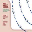 Klikel Christmas Acrylic Blue and Silver Garland 10 Feet Long