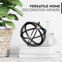 Decorative Sphere for Home Decor - Black & Gold, Hand Painted, Modern Decorative Balls for Living Room, Bedroom, Kitchen, Bathroom, Office - Table Decorative Orbs for Centerpiece