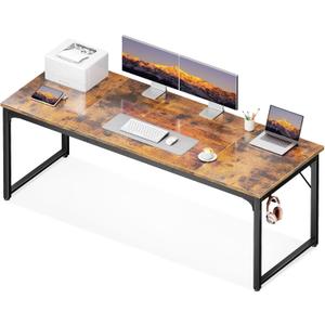 Coleshome 71 Inch Computer Desk, Modern Simple Style Desk for Home Office, Study Student Writing Desk, Vintage (71 Inches)