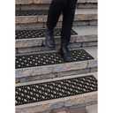 Rubber Stair Treads Non-Slip Outdoor 42”x10” (5-Pack) – Hexagon Anti-Slip Step Mat