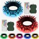 Solhice 2 Pack 16ft Battery Operated Christmas Lights Color Changing with Remote, Each 40 LEDs Mini Fairy Light, Twinkle String Lights for Outdoor Indoor Bedroom Garden Decor