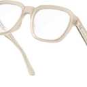 VISOONE Oversized Square Blue Light Blocking Glasses Fashion Computer Eyewear for Women and Men BENNETT (Oyster Grey)