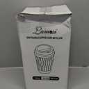 Lamosi 50 Pack - 16 oz Insulated Disposable Coffee Cups with Lids, To Go Paper Coffee Cups with Lids, Corrugated Ripple Wall Cup for Hot Drink, Office, Coffee Bar (Grey)  