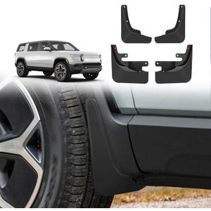 BestEvMod Mud Flaps Splash Guards Compatible with Rivian R1S 2022-2025 Splash Fender Winter Sediment Dirt Protect Mudflaps Set of 4 No Need to Drill Holes (E-Torx Screw Version)