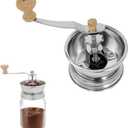 Coffee Grinder Lid for Mason Jar of Regular Mouth Manual Coffee Grinder for Home Use Stainless Steel Spice Grinder