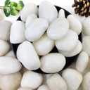 10lbs White River Rocks, 2-3 Inch Natural Pebbles for Indoor Plants, High Polished Decorative Stones Vase Filler Fish Tank Aquariums Landscaping Garden Outdoor and Indoor DIY