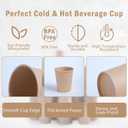 Lamosi 180 Count 16 oz Kraft Paper Cups, Disposable Paper Coffee Cups, 16 Ounce Drinking Cups, Water Cups for Party Picnic Cafe & Bar Use 