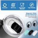 2 x 20 oz Tumbler Lid for YETI,2 Pack Tumbler Lids & 3 Pack Magnetic Slider, 20 oz Replacement Lid, Magnetic Slider Replacement for Yeti,Magslider Lid,10/24 Oz Mug &10 Oz Lowball,BPA Free