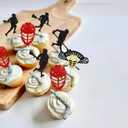 2 x Gyufise 24Pcs Lacrosse Cupcake Toppers Glitter Lacrosse Party Decorations for boys Lacrosse Player Cupcake Picks for Lacrosse Sport Baby Shower Birthday Party Cake Decorations Multi