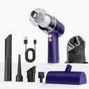 ArCodivei Mini Vacuum Cleaner Cordless with LED Light | 15000 Pa Hand Vacuum Cordless Rechargeable - Portable 3-in-1 Powerful Car Vacuums with Multi-Nozzles for Car, Home, Pet Hair, Blue, Some Parts Are Missing