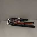 Hair Straightener 1 Inch Flat Iron and Curler 2 in 1 Titanium Ceramic Ionic Dual Voltage Straightener with Heat-Resistant Silicone, for Less Frizz, Shinier & Smoother (Black/Rose Gold)