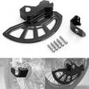 NICECNC Black Front Brake Disc Guard Protector Cover Compatible with Suzuki DRZ400SM 2005 2006 2007 2008 2009 2010-2020 2021 2022 2023 2024 See Fitment CNC Machined