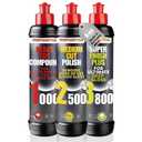 menzerna Polishing Set 8oz HCC1000, MCC2500 & 3800 | 3-Step System for Scratch Removal, Swirl Elimination & Mirror-Like Finish