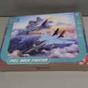 Double Fighter Jet Toy, F14 & F22 Diecast Planes with Lights & Sounds, Pull Back Military Airplane Toy Gift for Toddler,Kids, Boys