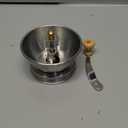 Stainless Steel Coffee Grinder Lid Attachment for Regular Mouth Mason Jars - Manual Crank Burr Grinder for Fresh Coffee, Ideal for Camping, Home Barista, Rust Proof Ceramic Mechanism (Wide)