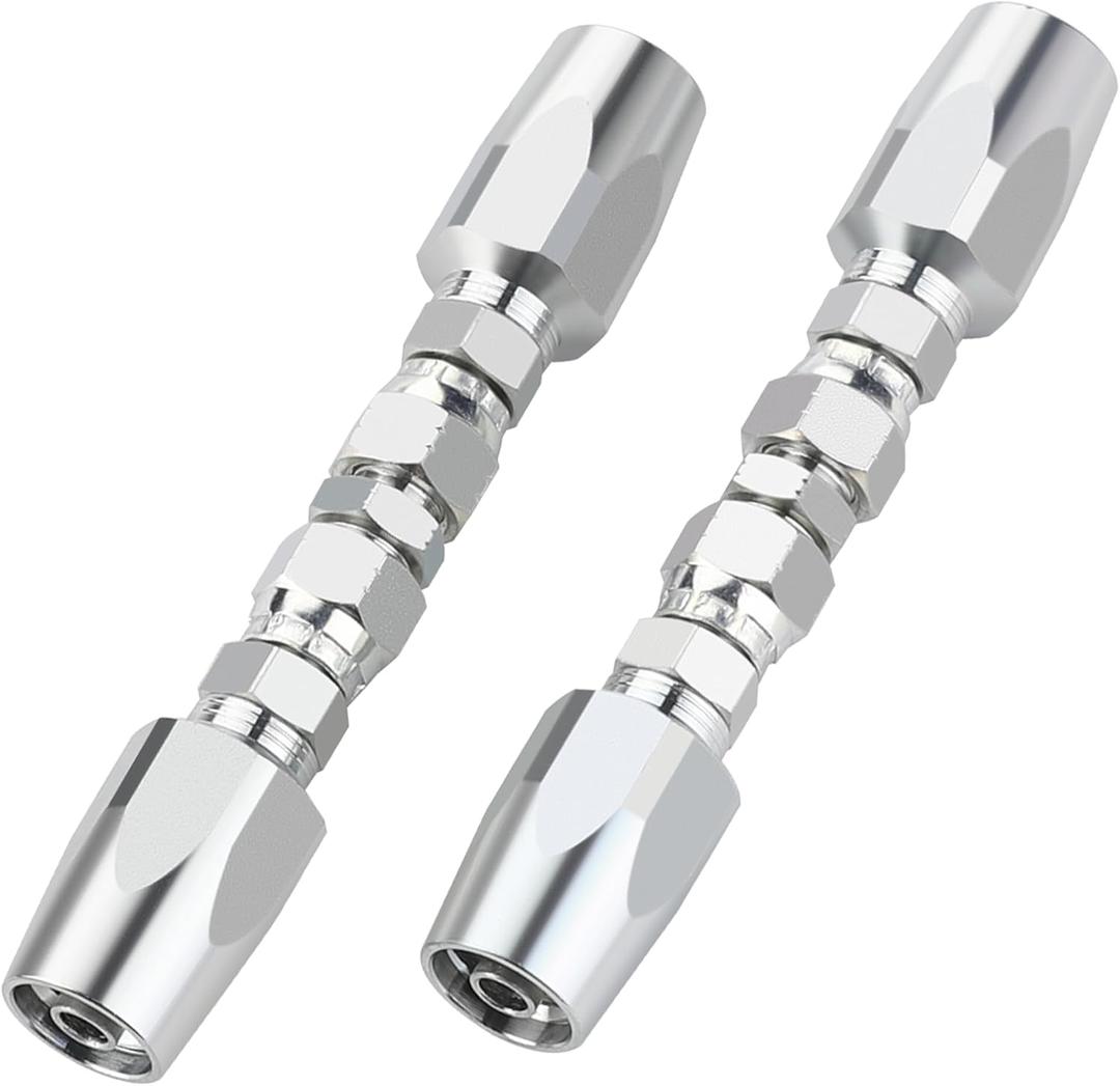 2PCS 3/8'' Reusable Hydraulic Fittings, Size #06 Single Wire Hydraulic Hose Repair Kit