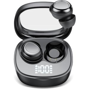 Sleep Ear Buds, 2025 True Wireless Earbuds, Ultra-Mini Bluetooth 5.4 Earbuds for Side Sleepers, 53H Play Hi-Fi Stereo 3D Bass Noise Cancelling Bluetooth headphones, USB C, IP7 Waterproof LED Earphones