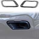 Car Exhaust Muffler Tail Pipe Trim Cover Compatible with BMW X5 G05 X6 G06 X7 G07 2019-2025, Rear Exhaust Tip Outlet Muffler Tube Cover Decoration Tail Throat Decoration (Style B-Carbon Fiber)