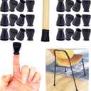 Extra Small Silicone Chair Leg Floor Protectors with Felt Fit 0.55to 0.9 Chair Leg Caps Small Furniture Feet Covers for Hardwood Floors Prevent Scratches,No Noise 24 PCS