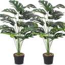 28" 2Pack Large Fake Plants Artificial Monstera Plant and Artificial Plants Indoor for Home Office & Outdoor Decor