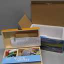 Handheld Sewing Machine with Exquisite Wooden Storage Box & 142-Piece Sewing Kit - Electric Switch, Dual Power Supply, Assorted Needles, Threads, Heavy Duty Scissors - Meets All Household Sewing Needs