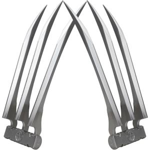 Dakapal Wolf Claws Realistic Plastic Wolf Claws for Costume Cosplay Props for Adults Set of 2 (9.85") Silver