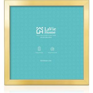 LaVie Home 20 x 20 Picture Frame, Square Poster Frame with High Definition Plexiglass, Horizontal or Vertical Wall Gallery Poster Frames Suitable for Photos, Artworks, Posters,Puzzle, Gold 1pc