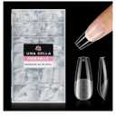 UNA GELLA Medium Coffin Nails Tips 504pcs - Gel Nail Tips Coffin Acrylic Full Cover Pre-buff Soft Gel Nail Tips Half Matte For Nail Extension Home DIY Salon 12 Sizes