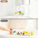 Yungyan 2 Pcs Bath Toy Storage Holder Foldable Bath Toy Organizer Large Capacity Bathtub Storage Shower Caddy for Toddlers Bedroom Bathroom Accessories