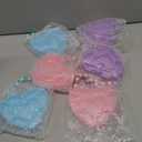 Cunno 6 Pack Valentines Day Containers Heart Shaped Food Containers Large Plastic Snack Box Food Storage with Handle Divided Serving Tray Portable Jewelry Organizer for Candy Fruit(Purple, Pink, Blue)