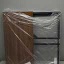 Folding Desk 30 Inch - No Assembly Small Foldable Desk for Small Space, Minimalist Space Saving Collapsible Compact Desk Portable Table for Craft, Writing, Study and Work (Brown)