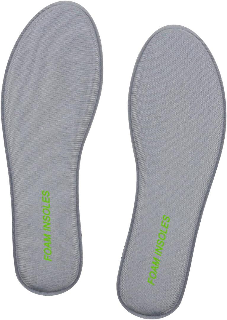 Endoto Memory Foam Insoles for Skechers Shoes, Replacement Cushion Inserts for Men & Women Shock Absorbing & Foot Comfort All Day, US Women7-EU37 (Gray)