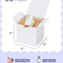 Eupako Gift Boxes 4x4x4 50 Pack White Kraft Paper Box with Lids Party Favor Boxes for Bridesmaids Proposal, Crafting, Cupcake, Wedding, Christmas