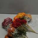 12 Pcs Artificial Fall Flowers Faux Mums Burnt Orange Flowers Assorted Fake Silk Mums Chrysanthemums Bouquet Fall Marigold for Vase Table Floral Arrangement for Wedding Home Outdoor Autumn Decorations