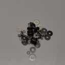 Universal Toilet Tank to Bowl Bolts Kit, Heavy Duty Toilet Bolts, Waterproof Stainless and Rubber Washers Gaskets with Extra Long Nut Screw for Fastening (Silver) (4, Short)