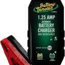 Battery Tender Plus 12V 1.25 AMP Battery Charger and Maintainer: Fully Selectable 6V or 12V Battery Charger and Maintainer for Powersports ATVs, Motorcycles, Snowmobiles, and More - 022-0211-DL-WH