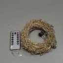 Plug in Firecracker Lights 20FT 200 LED Warm White Copper Wire Indoor Cluster Fairy Lights with Remote Timer for Bedroom, Living Room, Tree, Garden, Porch, Patio, Backyard, Christmas Tree