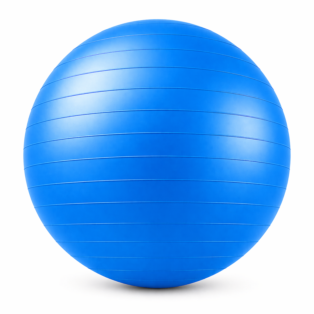 Exercise Ball Yoga Ball, Heavy Duty Swiss Ball for Balance, Stability and Physical Therapy -Blue, 23-26 Inche