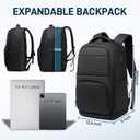 FENRUIEN Expanded Laptop Backpack for Men, TSA-Friendly Travel Backpack with USB Charging Port, Anti-Theft Business Work Pack, Water-Resistant Fits 15.6Laptop for Weekender
