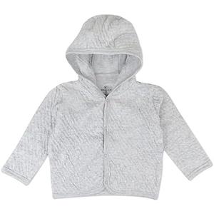 HonestBaby unisex-baby Matelasse Snap-front Hoodie 100% Organic Cotton Infant Baby Boys, Girls 3-6