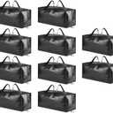 SpaceAid Heavy Duty Moving Bags, Extra Large Storage Totes W/Backpack Straps Strong Handles & Zippers, Alternative to Moving Boxes, Packing & Moving Supplies, Black (10 Pack)